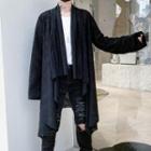 Open-front Oversized Cardigan Black - One Size