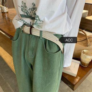 Woven Belt 100cm - Beige - One Size