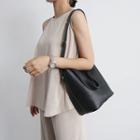 Faux-leather Shoulder Bag With Pouch
