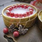 Butterfly & Ceramic Bead Bracelet