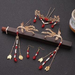 Phoenix Alloy Tiara / Hair Stick / Set