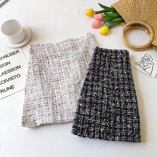 Melange Mini A-line Skirt
