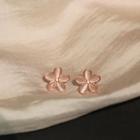 925 Sterling Silver Cat Eye Stone Flower Earring