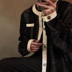 Frayed Button-up Jacket