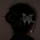 Butterfly Alloy Hair Stick Silver - One Size