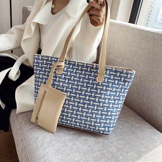 Set: Tweed Tote Bag + Coin Purse
