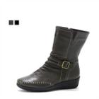 Genuine Leather Brushed Fleece Lined Ankle Boots