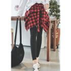 Inset Checked Skirt Leggings