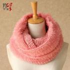 Furry Knit Circle Scarf