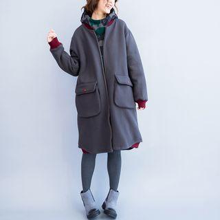 Panel Fleece-lined Coat