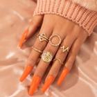 Set Of 6: Ring Set Of 6 - 14324 - Gold - One Size
