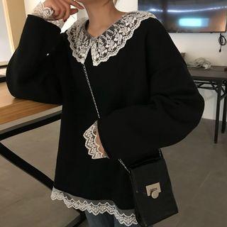 Lace Collar Pullover