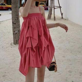 Ruched Bandeau Mini Dress