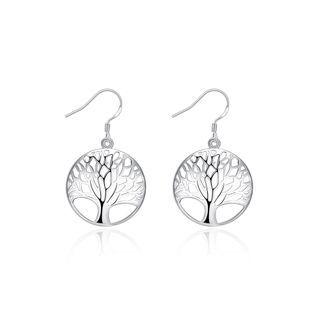 Fashion Classic Tree Earrings Silver - One Size