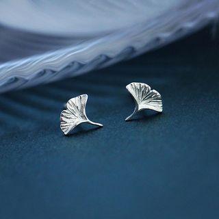 Ginkgo Leaf Ear Stud 1 Pair - As Shown In Figure - One Size