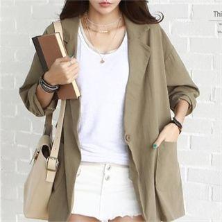 Single-button Longline Blazer