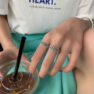 Lettering Smiley Face Ring