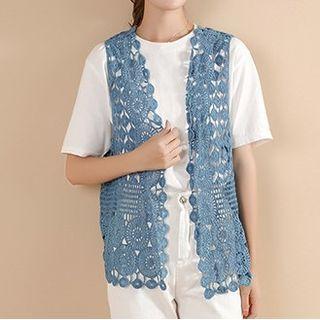 Crochet Vest Blue - One Size