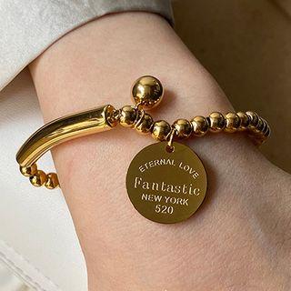 Alloy Disc & Bar Bracelet
