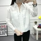 Pocketed Open Placket Shirt