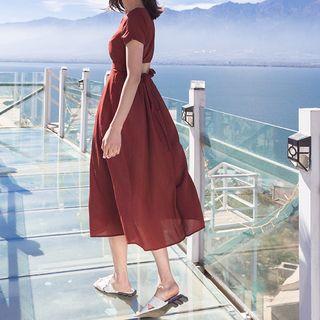 Short-sleeve Midi Sundress