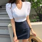 Linen Blend Summer Suit Miniskirt