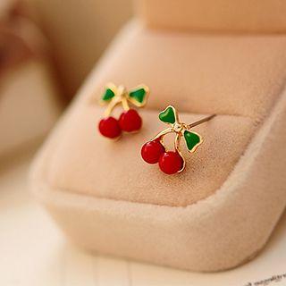 Cherry Stud Earring As Shown In Figure - One Size