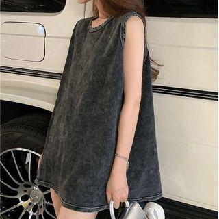 Washed Tank Top Dark Gray - One Size