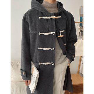 Hooded Dual-pocket Duffle Coat