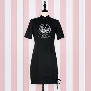 Couple Matching Short-sleeve Cheongsam / 3/4-sleeve Shirt