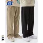 Unisex Adjustable-waist Straight-cut Dress Pant