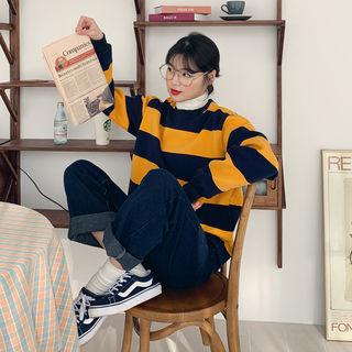 Wide-stripe Boxy Sweatshirt