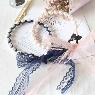 Lace Pearl Hair Tie