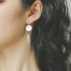 Tasseled Drop Hook Earring Gold - One Size