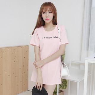 Short-sleeve Lettering Tunic