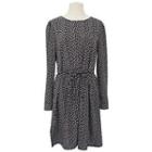 Tie-waist Floral Pattern Dress