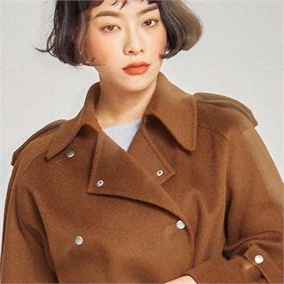 Studded Wool Trench Coat
