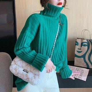 Turtle Neck Sweater Green - One Size