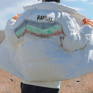 Long-sleeve Letter Print Padded Jacket
