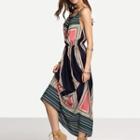 Strappy Patterned Maxi Sun Dress
