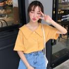 Semi Sleeve Shirt Plain Short-sleeve T Shirt Top