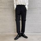 Plain Shirred Straight Leg Pants