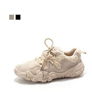 Fleece-trim Sneakers