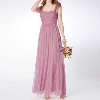 Sleeveless A-line Maxi Party Dress