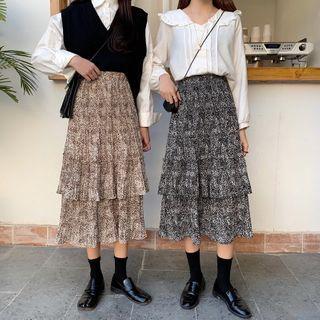 Floral Layer Midi Skirt