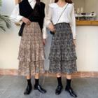 Floral Layer Midi Skirt