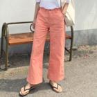 Cotton Wide-fit Pants In 3 Colors