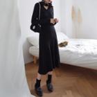 Midi A-line Knit Dress