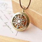 Cutout Snowflake Aromatherapy Locket Necklace