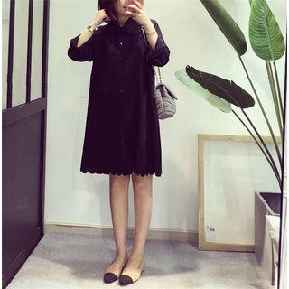 Scallop Edge Shirtdress